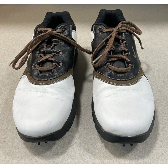 Nike Golf Shoes Brown White 309894-121 Leather Golfing Cleats Men’s Size 9.5 main image 4